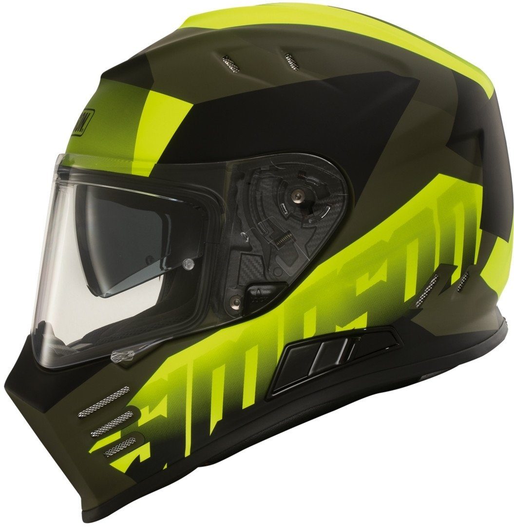 Simpson Motorradhelm Venom Army Motorradhelm, vorbereitet für Kommunikationssystem,integriertes Sonnenvisier