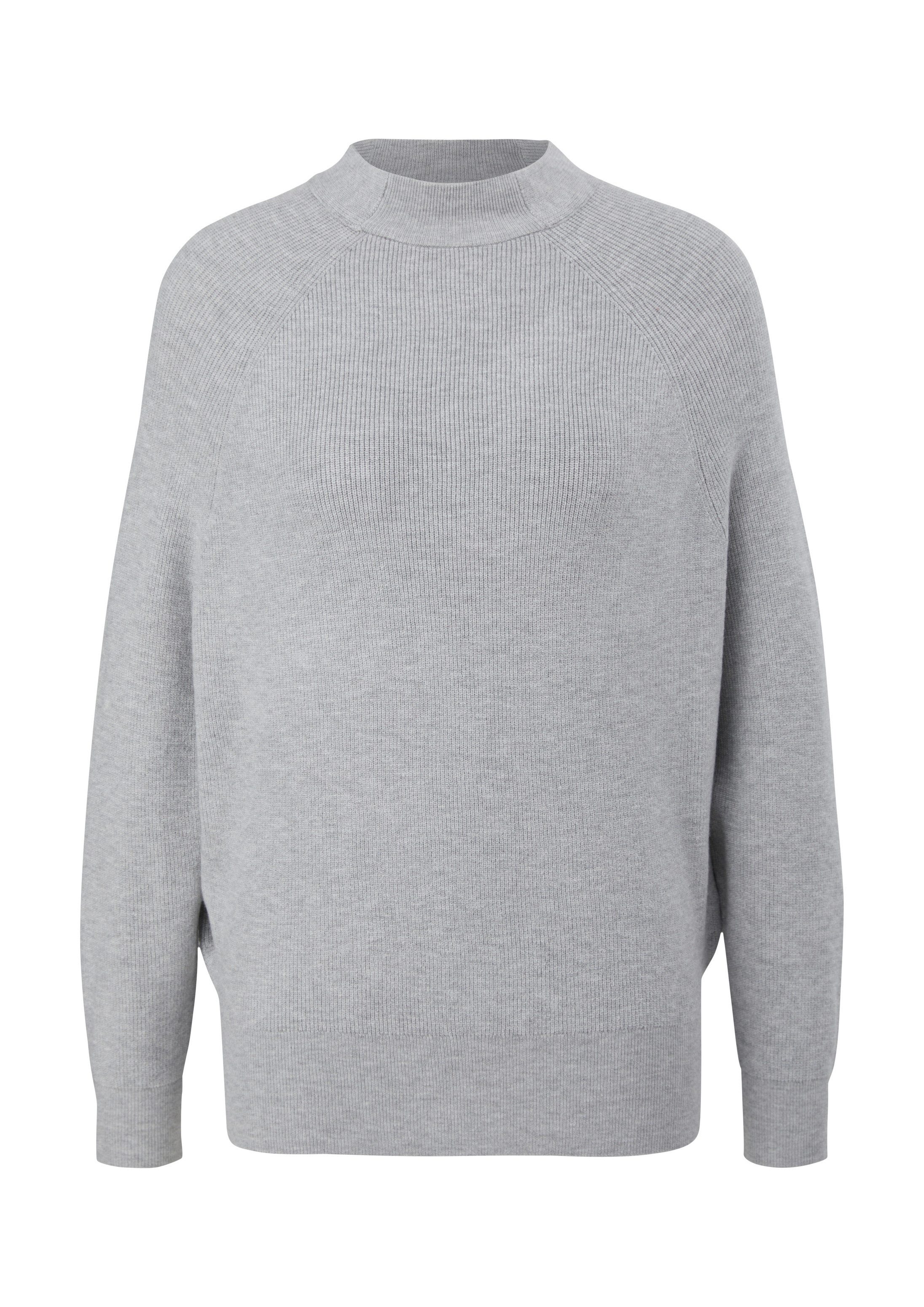 s.Oliver Longpullover Strickpullover Strickpullover mit Fledermausärmeln
