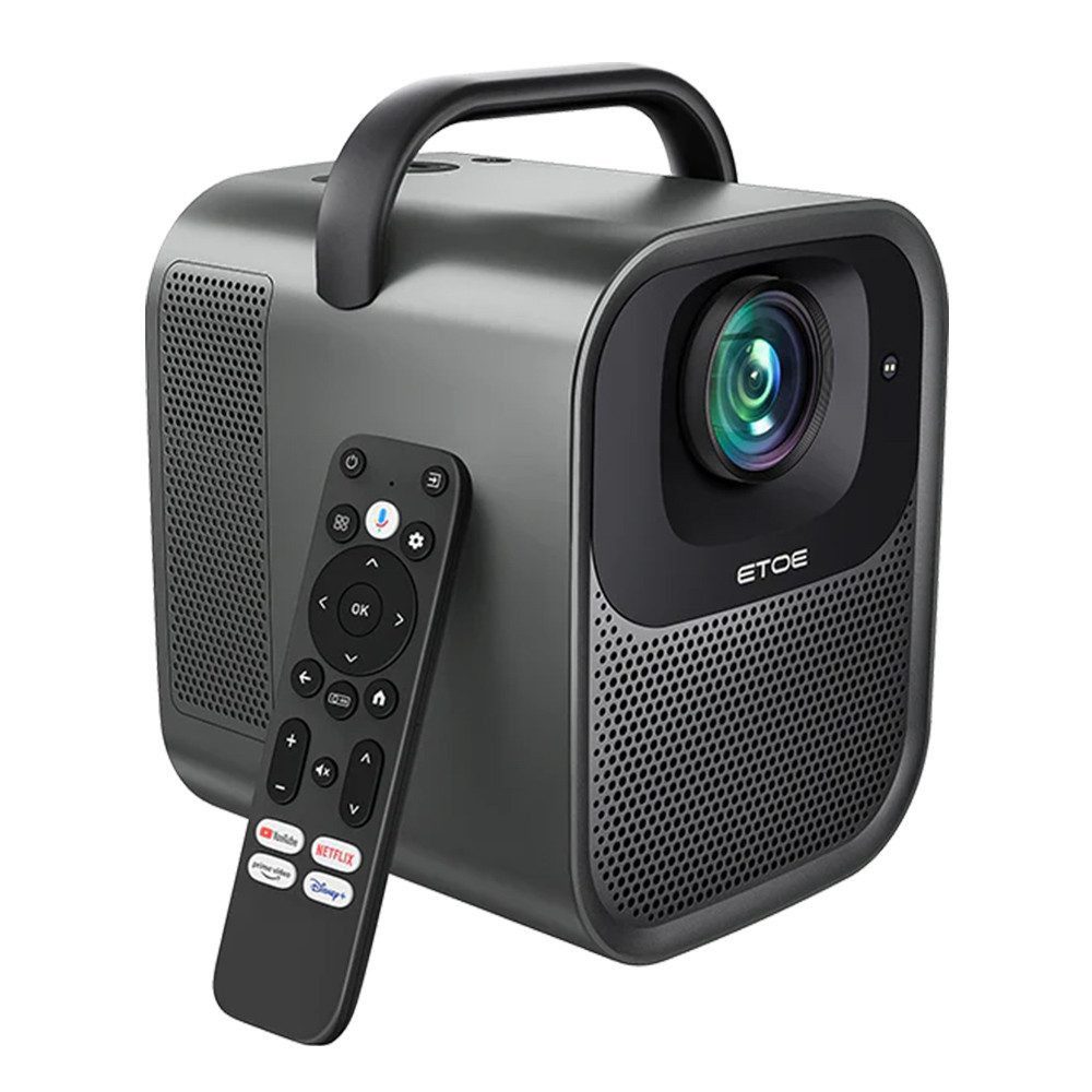 ETOE Seal Pro Projektor 1300 ANSI, Native 1080P Google TV & Netflix Beamer (3000:1, 1920*1080 px, Autofokus, Automatische Trapezkorrektur)