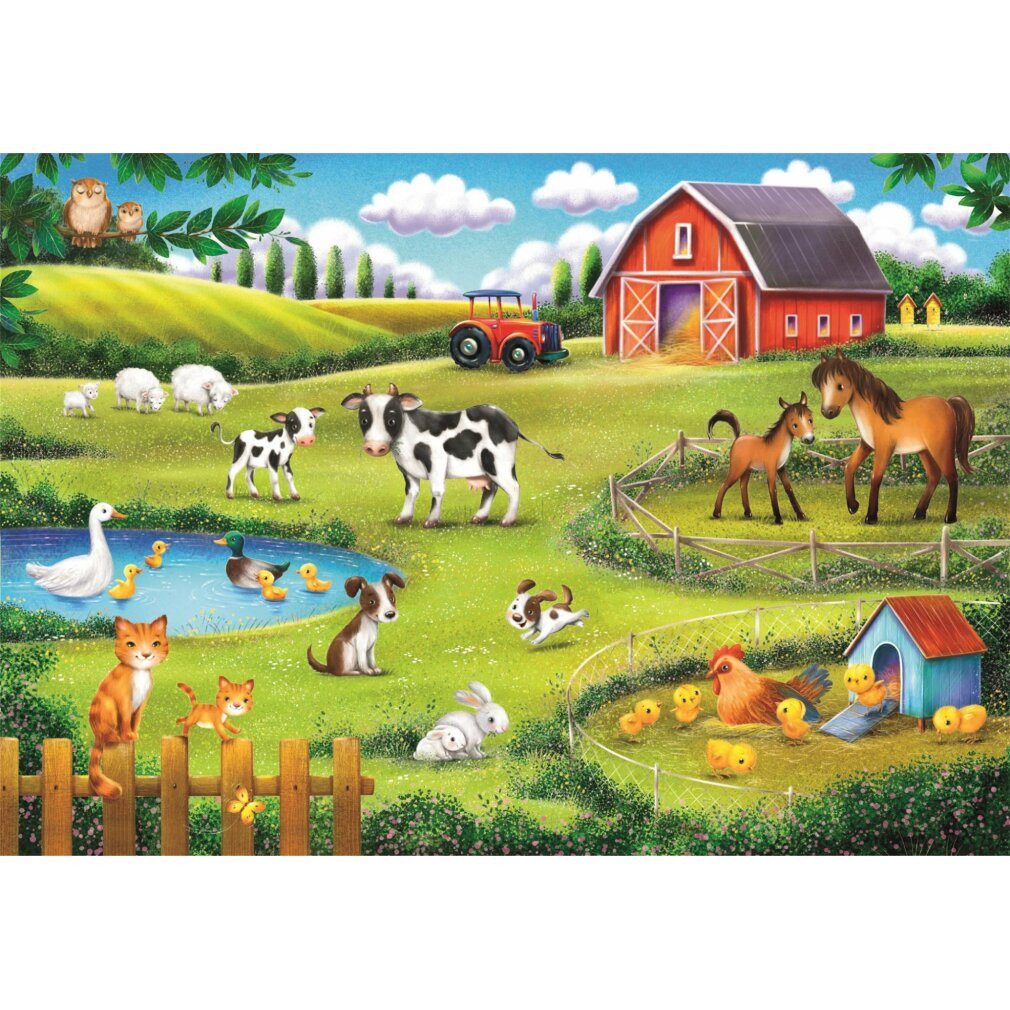 Clementoni® Puzzle Die Farm der Tiere Puzzle 30pcs, Puzzleteile