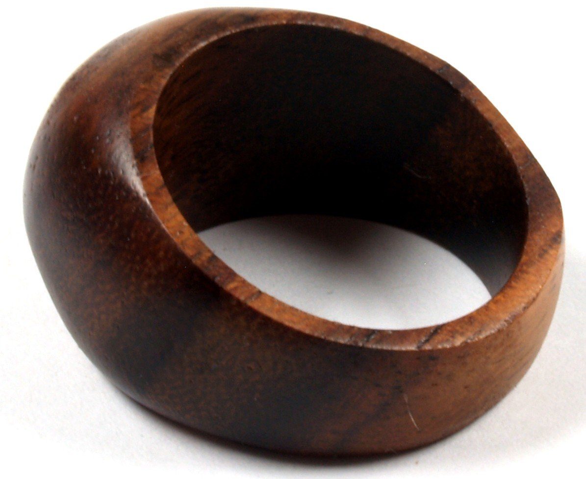 Guru-Shop Fingerring Handgeschnitzter Holzring mit gravierter.. günstig online kaufen