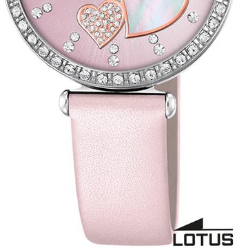 Lotus Quarzuhr Lotus Damenuhr Bliss Armbanduhr Leder, (Analoguhr), Damen Armbanduhr rund, klein (ca. 29mm), Edelstahl, Luxus