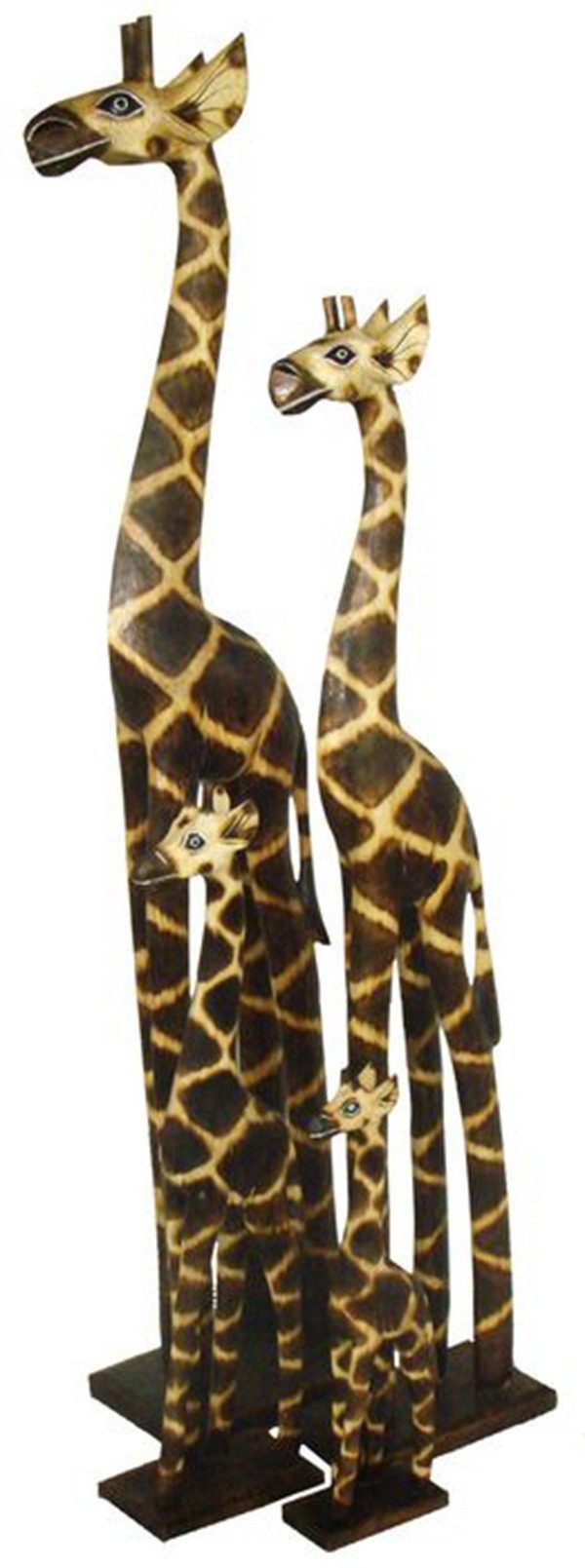 WORU Tierfigur Giraffe Holzfigur Albesia Holz handbemalt Deko 20 bis 180 cm