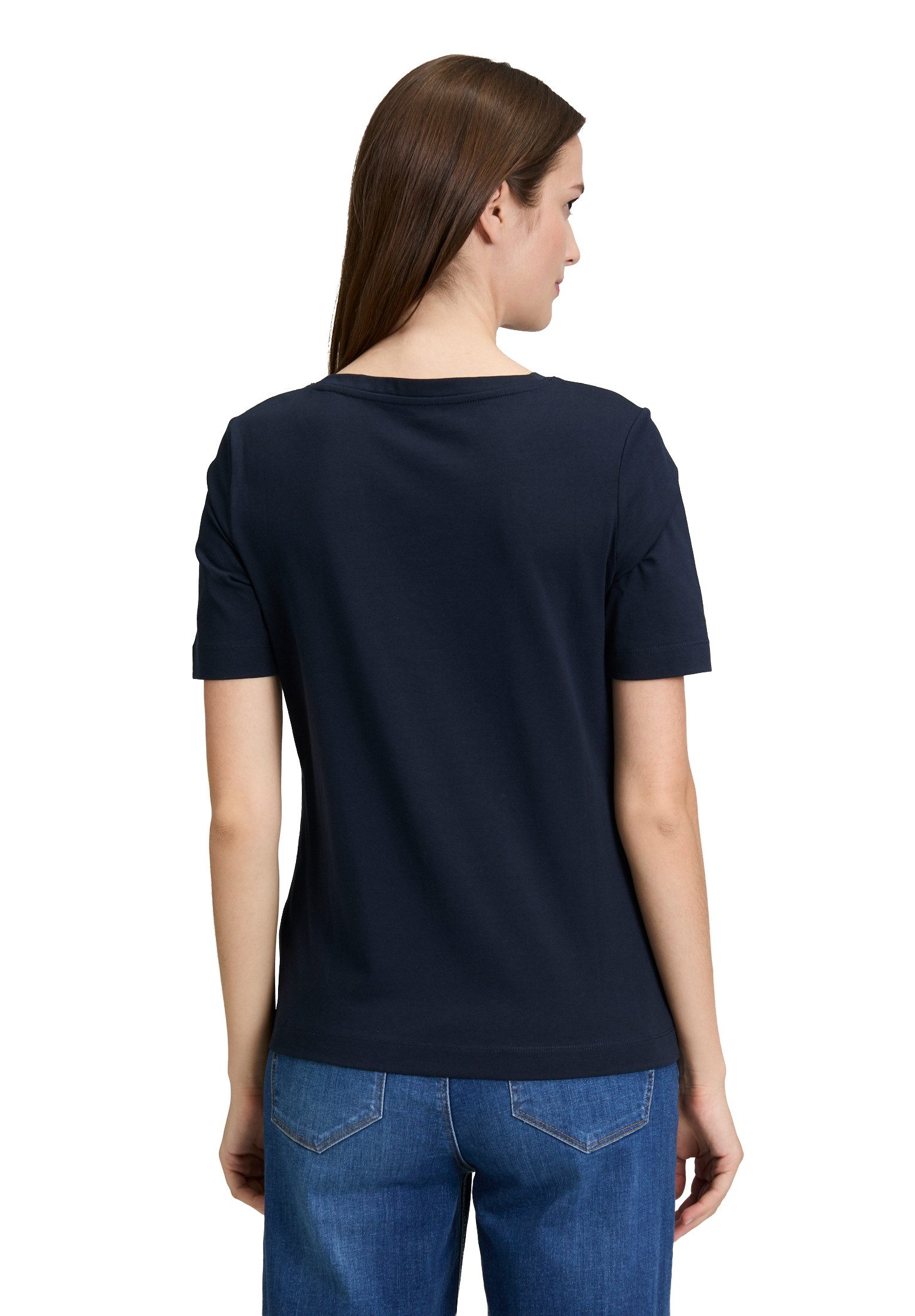Betty&Co Kurzarmshirt Damen mit Rundhalsausschnitt (1-tlg) Form