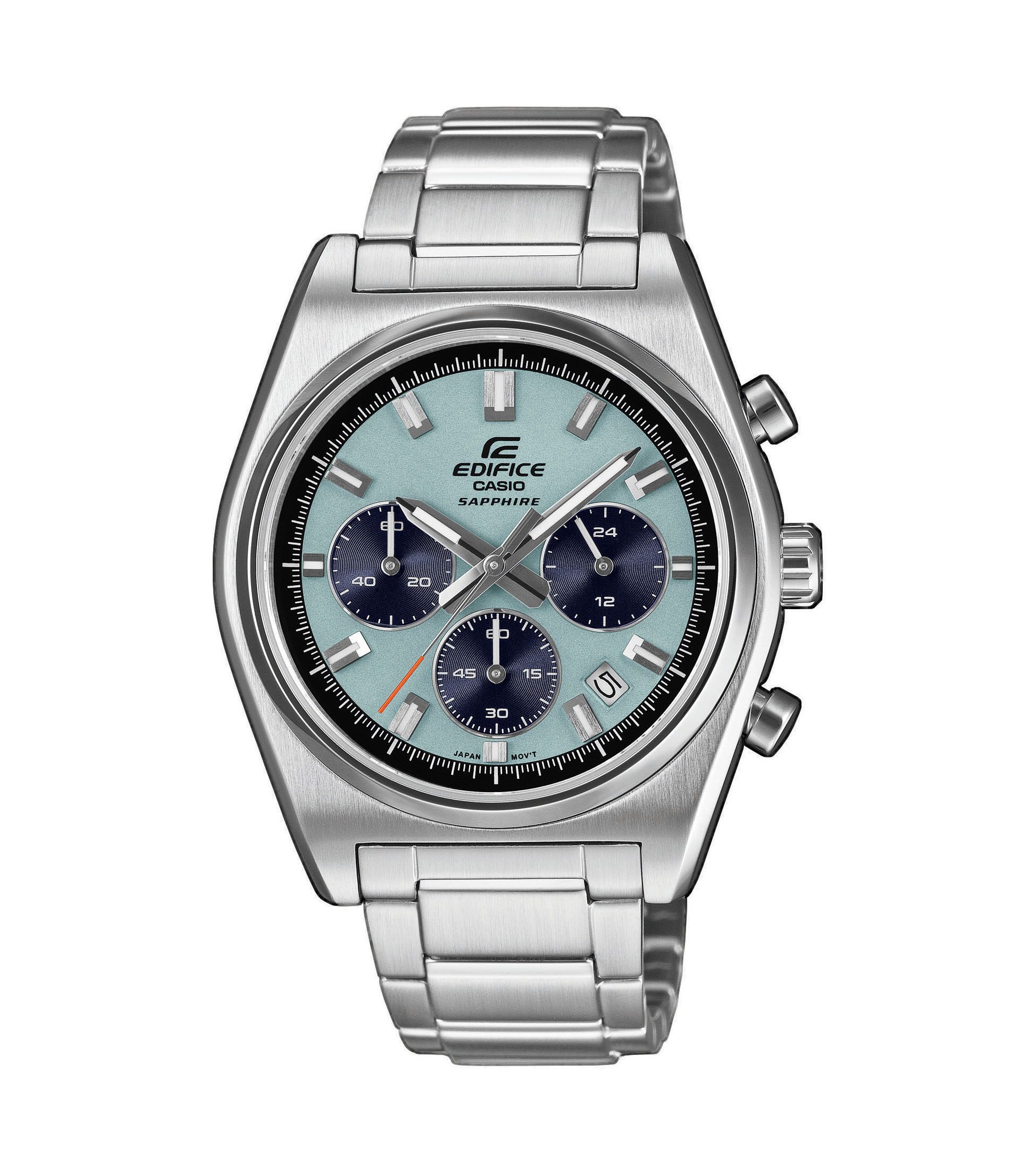 CASIO EDIFICE Chronograph EFB-730D-2BVUEF, Quarzuhr, Armbanduhr, Herrenuhr, Edelstahlarmband, analog, Tag