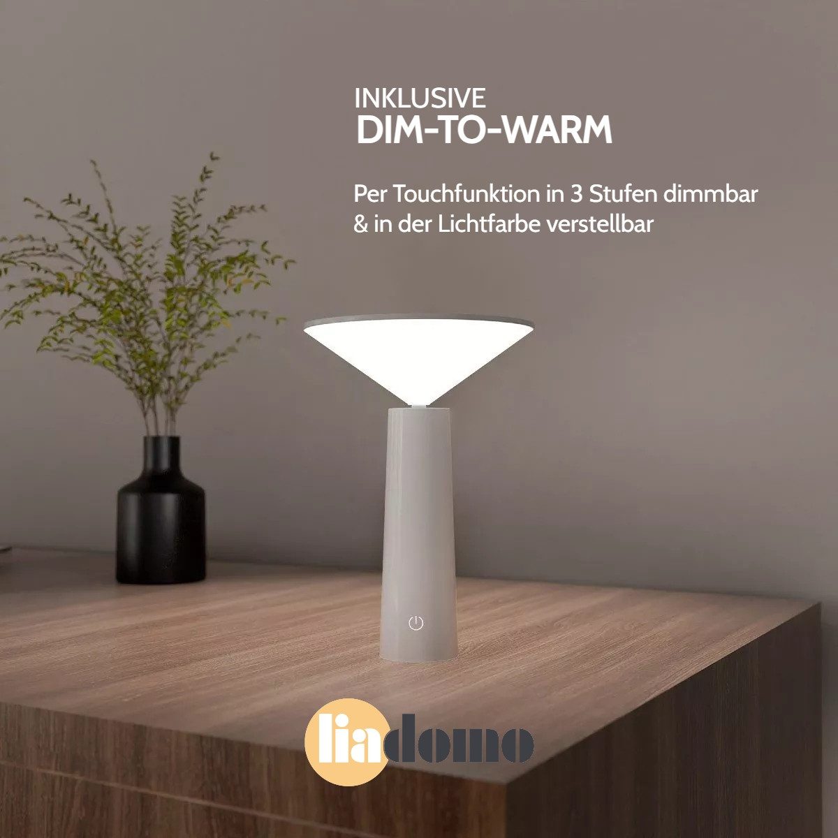 Liadomo LED Tischleuchte Onila, Touchfunktion, LED fest integriert, Warmwei günstig online kaufen