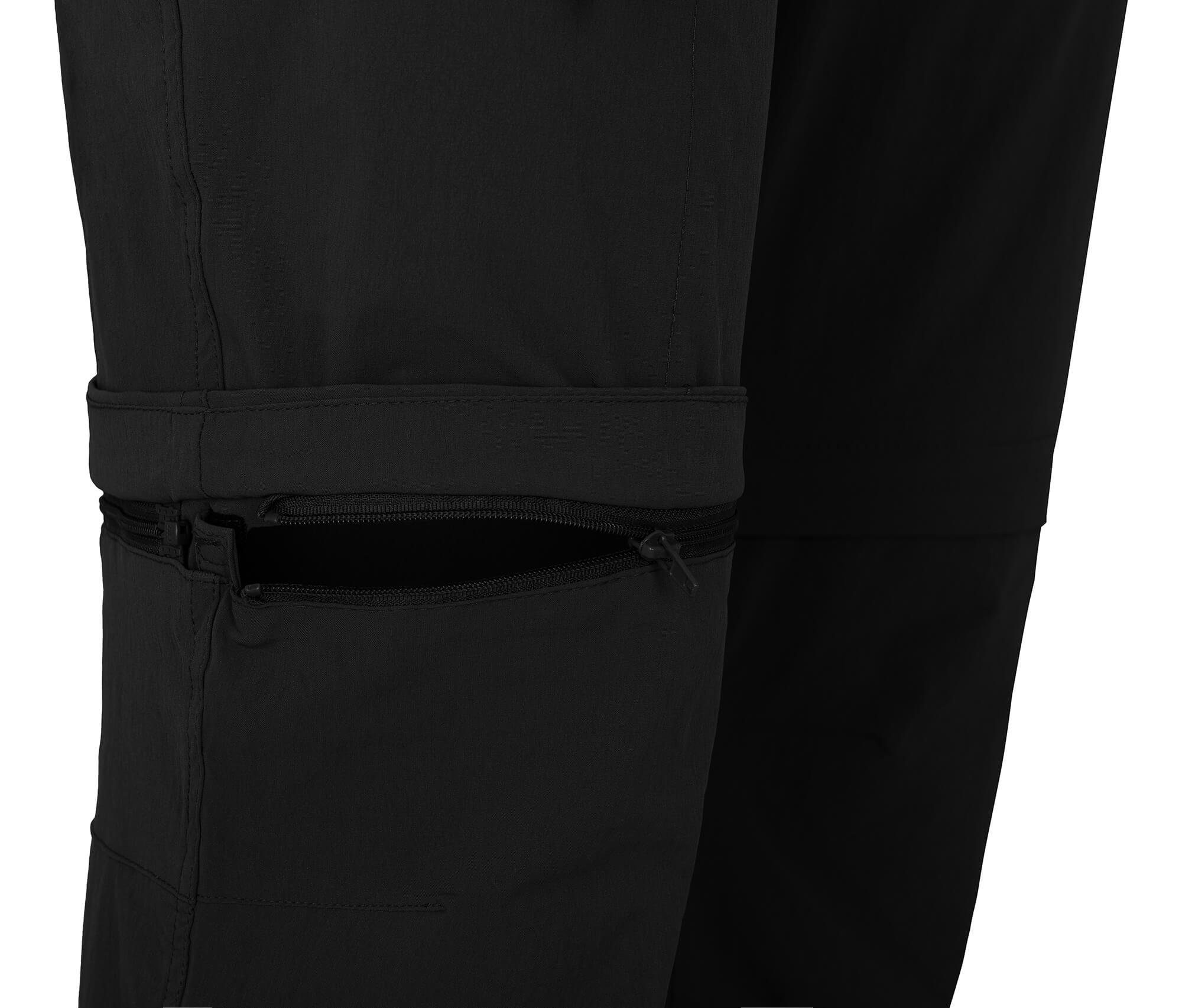 Bergson Outdoorhose BAKER ZIPP-Off Herren Wanderhose, vielseitig, pflegeleicht, Kurzgrößen, schwarz