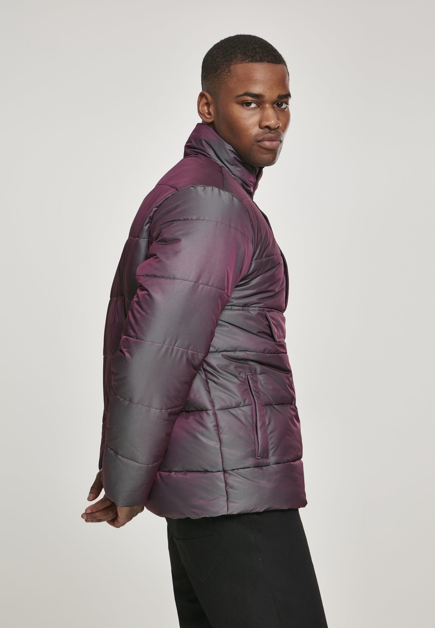 Puffer Outdoorjacke Pull redwine green (1-St) Puffer Over URBAN Shimmering Jacket Herren TB3153 Shimmering CLASSICS