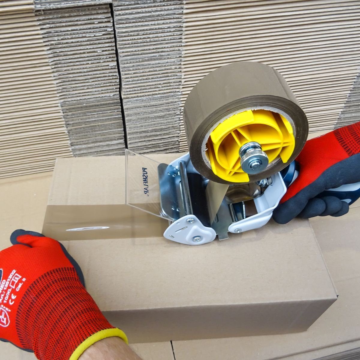 gws Klebeband gws 42820 Packband PP leise abrollend 66 m x 50 mm leise abrollend (Packband, 6-St., farblos, braun) PP-Film (BOPP)-Träger, Acrylat-Kleber, geräuscharm