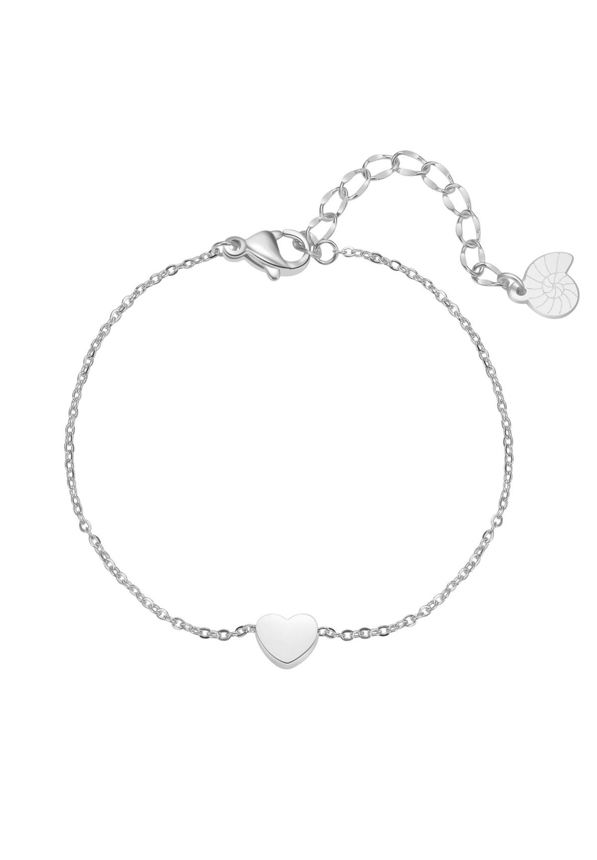Charm-Armband Herz Anhänger klein, 18K Roségold vergoldet