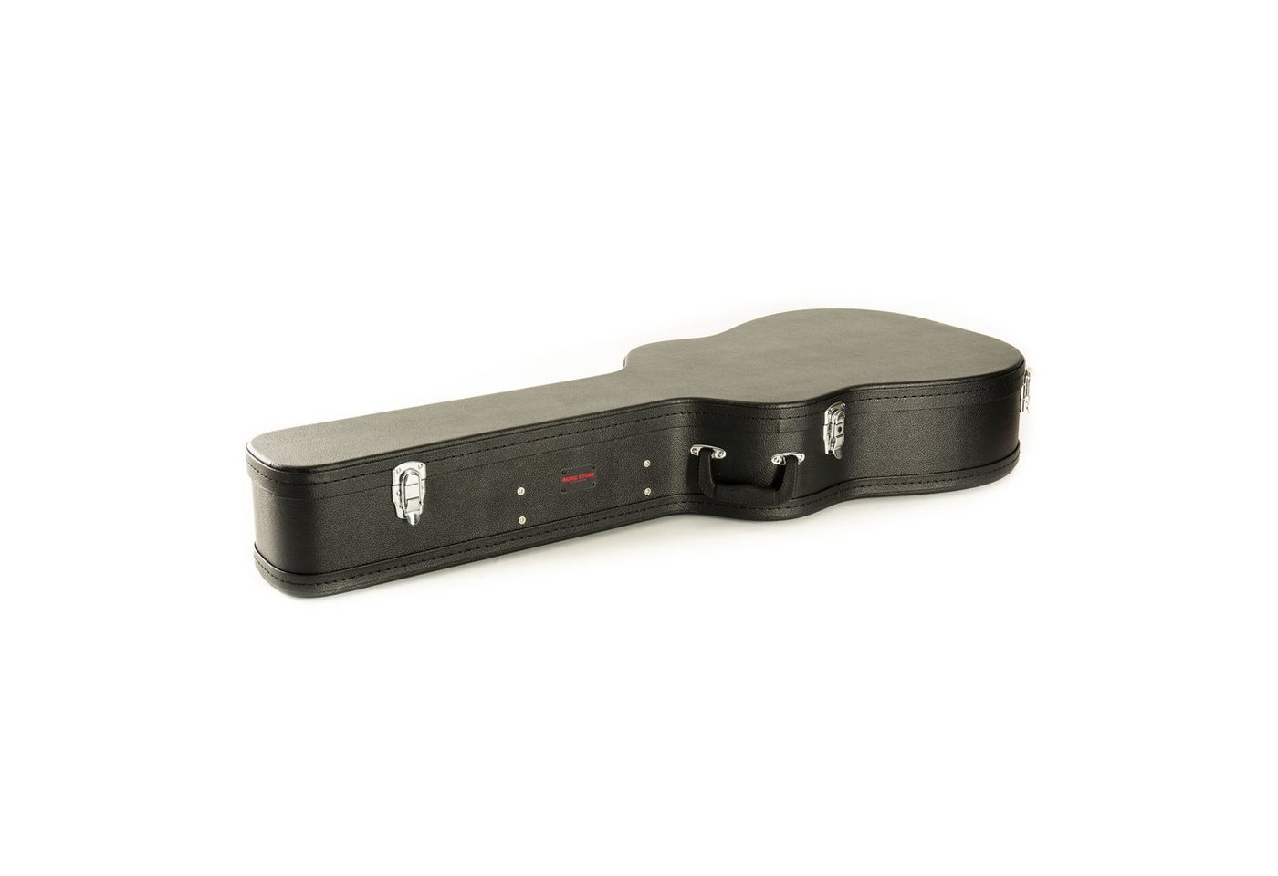 MUSIC STORE Gitarrentasche (Eco Case Dreadnought Koffer für Westerngitarren Schwarzer Tolex-Bezug Gepolstertes Innenfutter Zubehörfach 110 cm Innenlänge Perfekter Schutz für Westerngitarre, Gitarrenkoffer und Gitarrentaschen, Gitarrenkoffer Westerngitarre