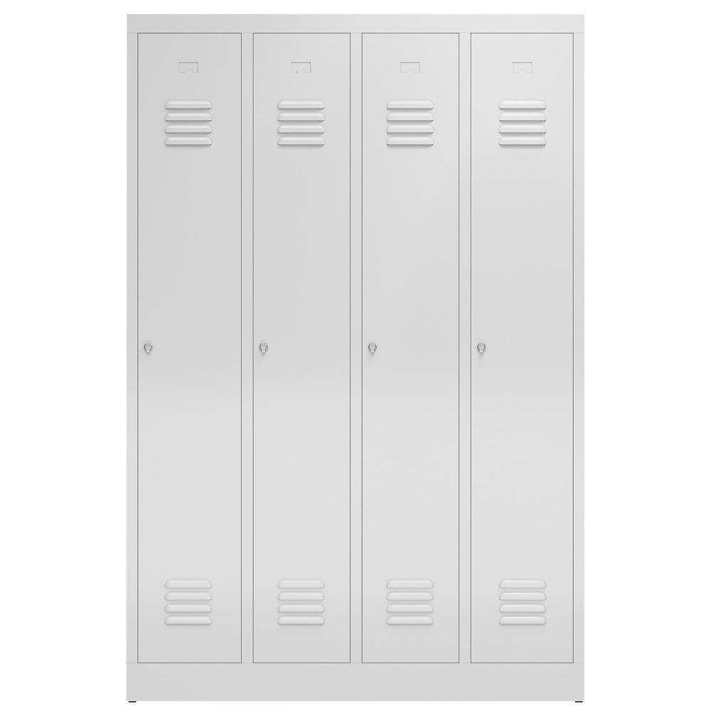 Steelboxx Spind 4er Kleiderspind Spindschrank 180x120x50cm (1-St) Komplett verschweißt und montiert, keine Montage erforderlich