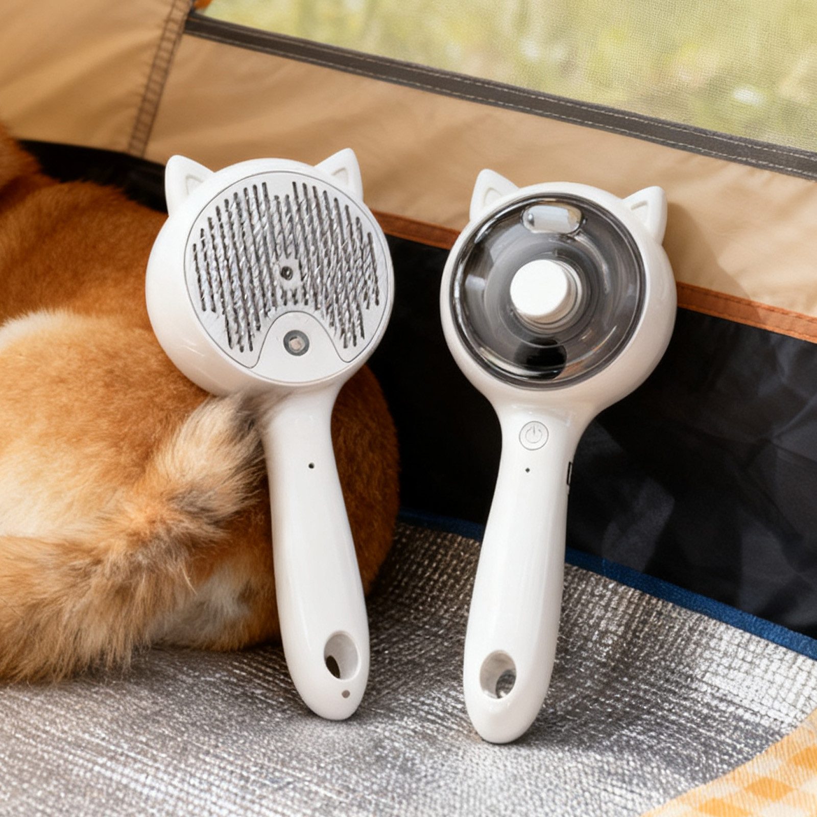 Fellbürste Haustier-Kamm Dampfkamm Sprühkamm Katzenbürste