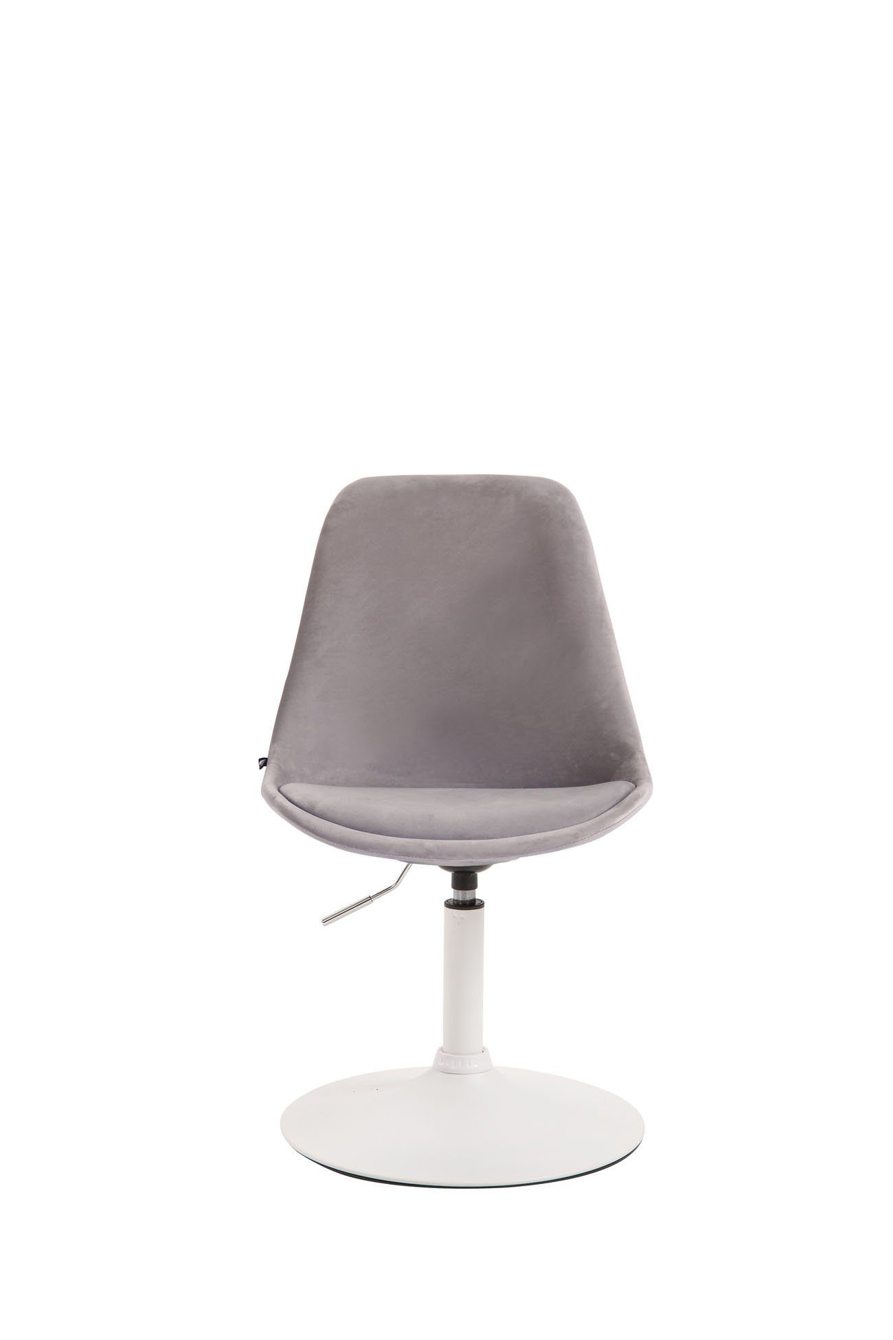 Samt Sitzfläche: - - weiß Metall Wohnzimmerstuhl Gestell: gepolsterter Mavic hochwertig - - - grau Sitzfläche Esstischstuhl TPFLiving mit Konferenzstuhl Polsterstuhl), Esszimmerstuhl (Küchenstuhl