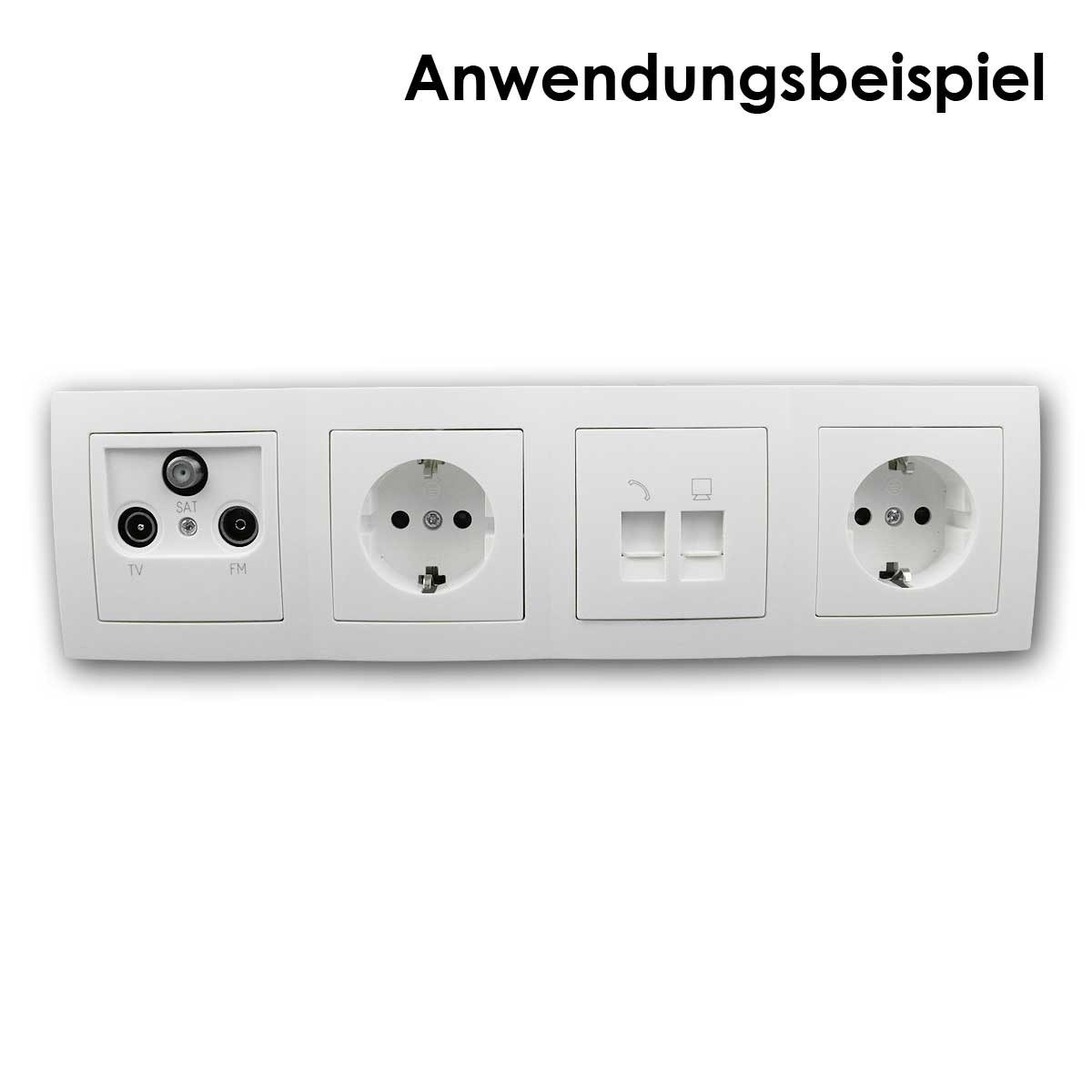 McPower Rahmen FLAIR Rahmen, 4-fach, weiß matt, Vierfachrahmen