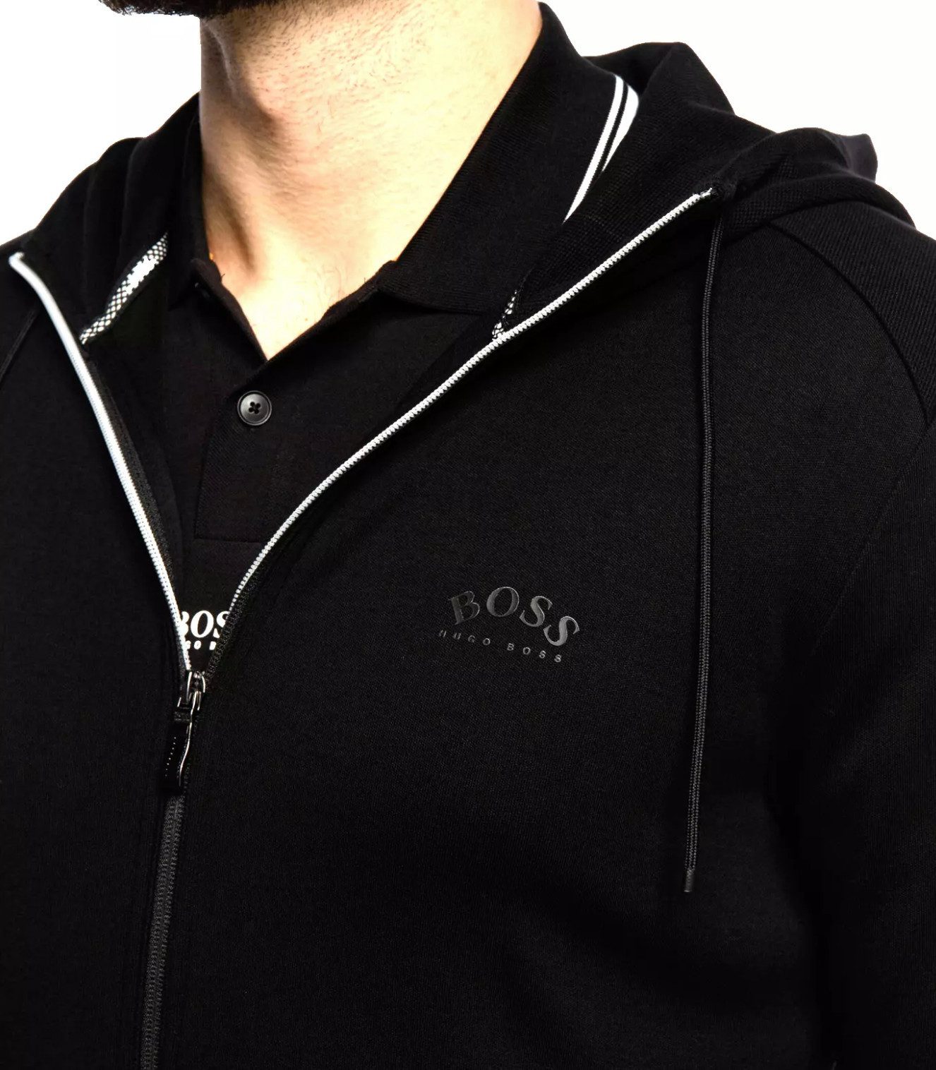 BOSS Kapuzensweatjacke Herren Saggy Circle Jacke