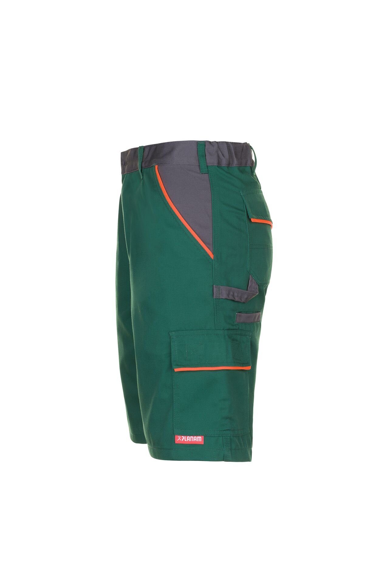 Planam Shorts Shorts Visline grün/orange/schiefer Größe XXL (1-tlg)