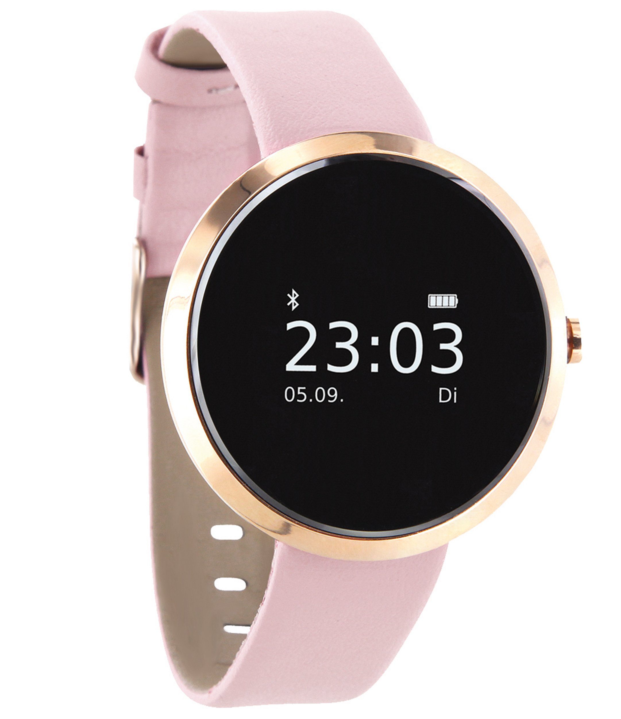 X-Watch SIONA XW FIT Pulsuhr für Damen mit Blutdruckmessung Smartwatch (3,7  cm/1 Zoll, iOS und Android) eleganter Damen Fitness Tracker, 3-tlg.,  Schritte, Kalorien, Abnehmhilfe, Nachrichten, iOS & Android