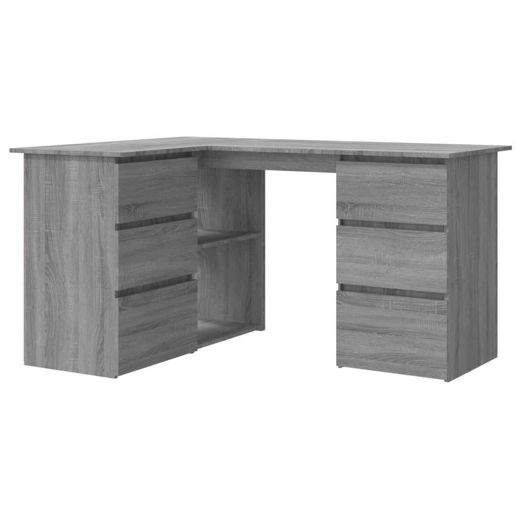 Schreibtisch NA Eckschreibtisch Grau Sonoma 145x100x76 cm Spanplatte Home Office