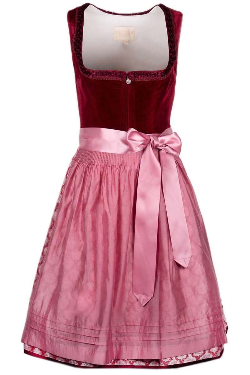 Krüger Madl Dirndl Dirndl Almeria 60er Länge rot