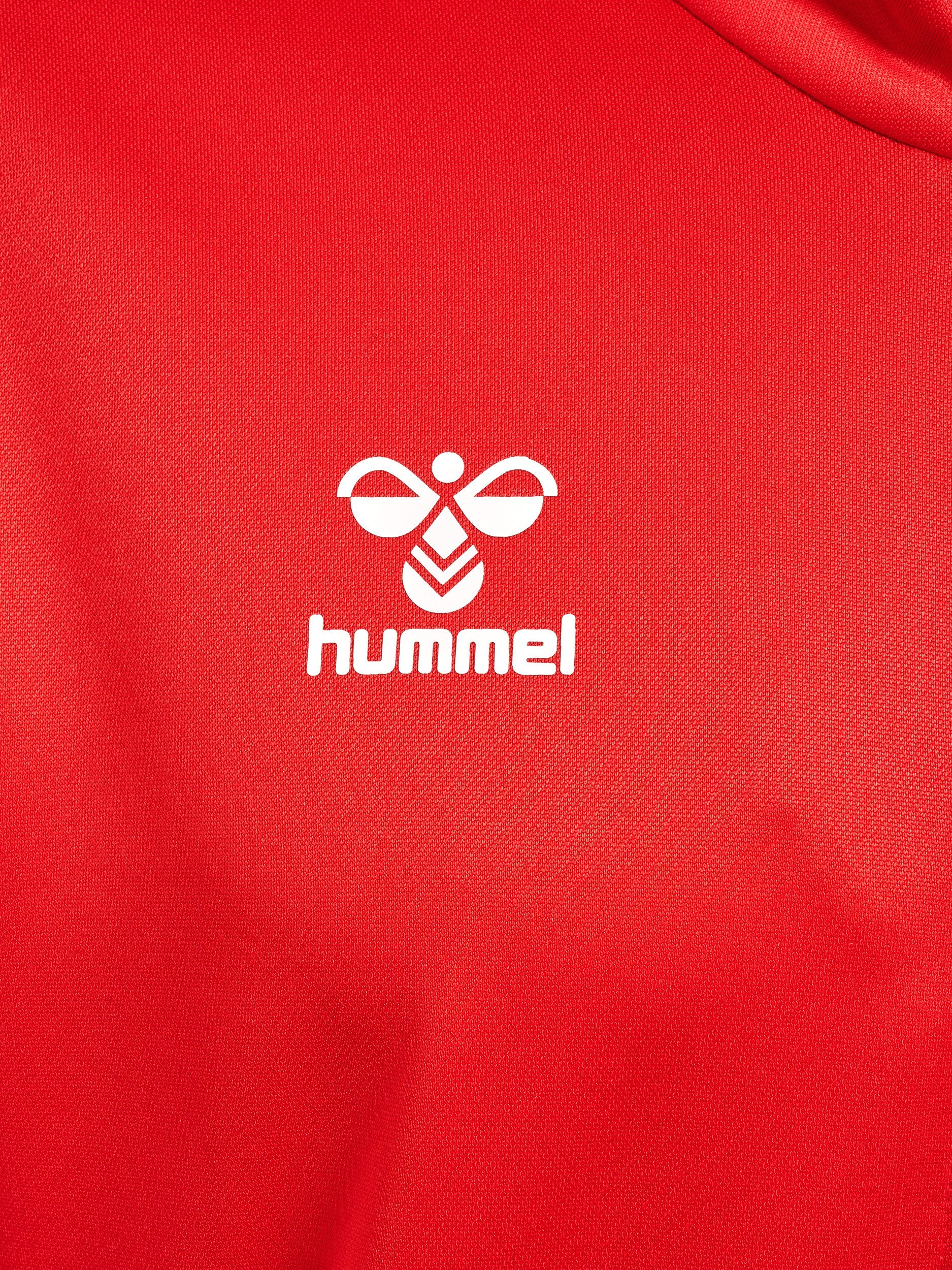hummel Trainingsanzug HMLLOGO SUIT (2-tlg), zweiteiliges Set, ohne Kapuze, aus Polyester