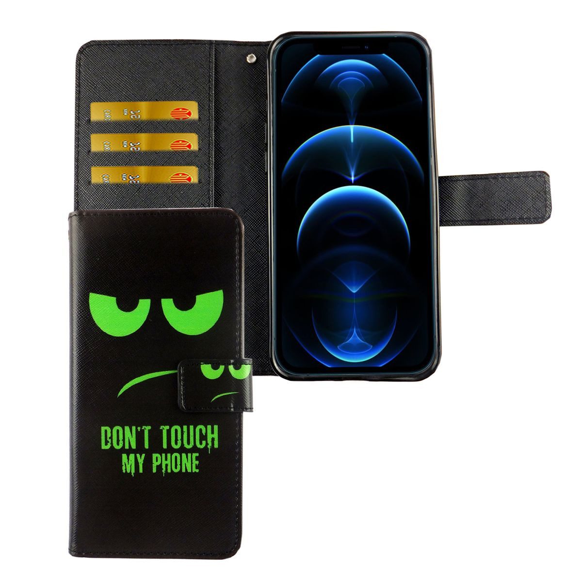 König Design Handyhülle Apple iPhone 12 Mini, Apple iPhone 12 Mini Handyhülle Bookcover Grün