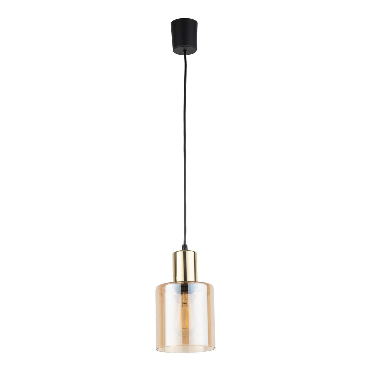 Licht-Erlebnisse Pendelleuchte BRIOV, ohne Leuchtmittel, Rauchglas Metall H: max. 110 cm rund D: 12 cm E27 Modern