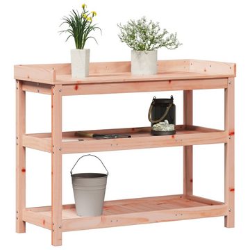 vidaXL Blumenständer Pflanztisch mit Ablagen 108x45x86,5 cm Massivholz Douglasie