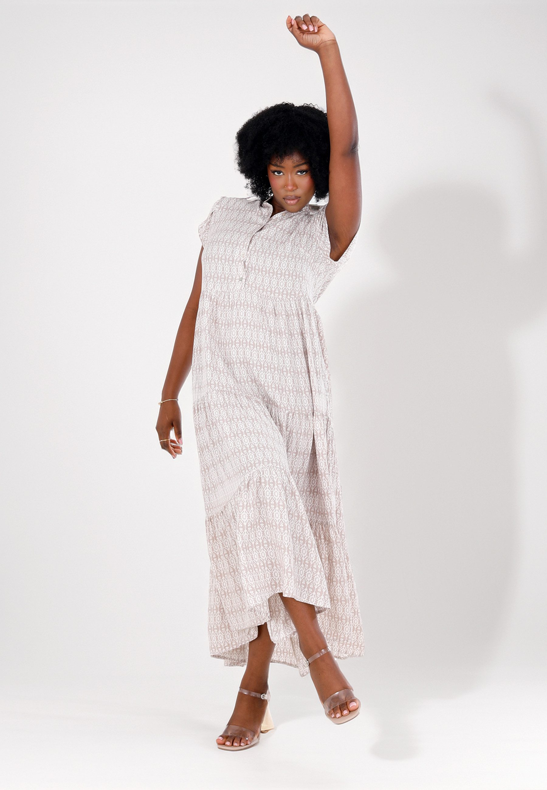 YC Fashion & Style Sommerkleid aus 100 % Viskose Alloverdruck