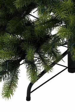 Creativ deco Künstlicher Weihnachtsbaum Weihnachtsdeko, künstlicher Christbaum, Tannenbaum, in schlanker Form, mit LED-Lichterkette