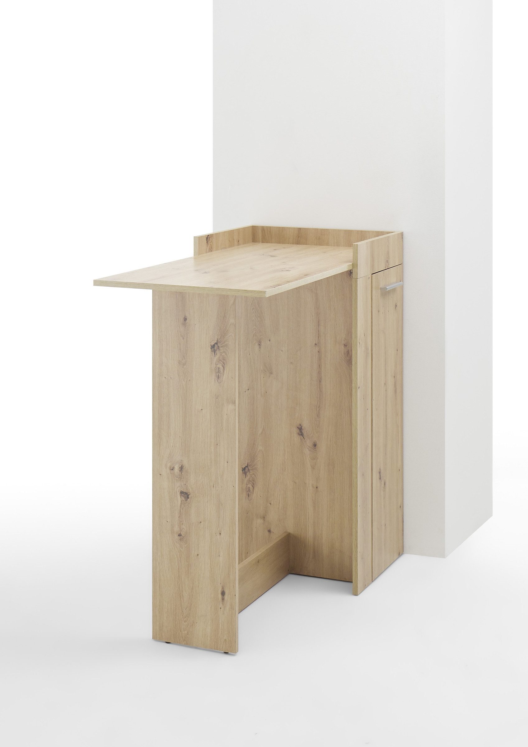möbelando Bartisch Anett, in Artisan Eiche inkl. Apotheker-Schrank - 105x101x52cm (BxHxT)