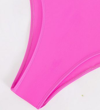 HOTDUCK Bügel-Bikini Einteiliger, farbenfroher Bikini mit hochgeschnittener Taille