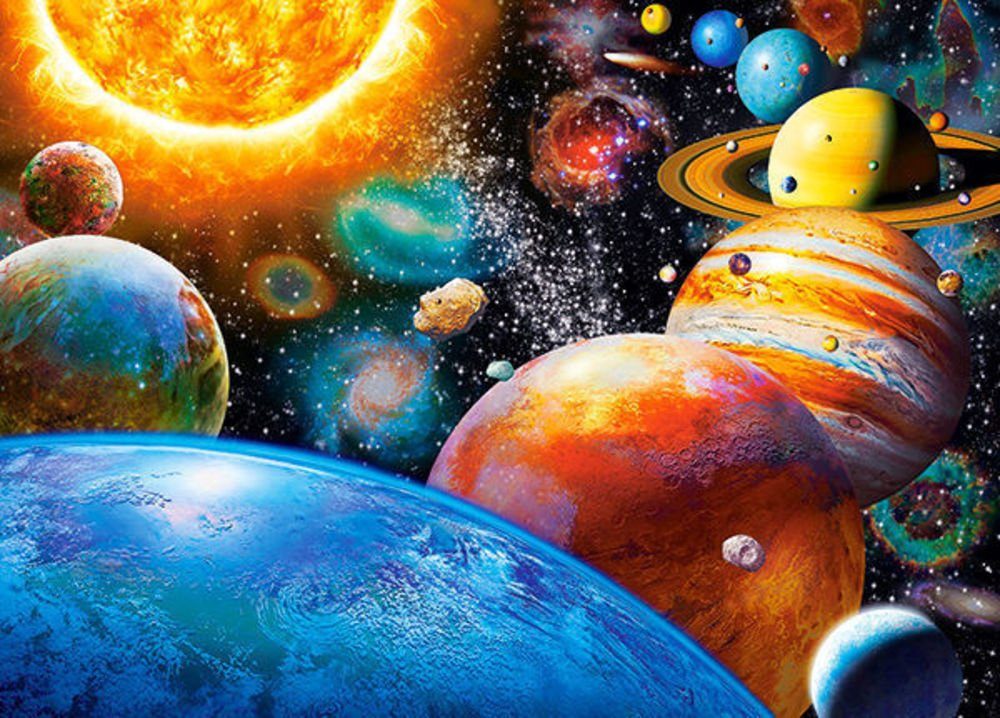 Castorland Puzzle Castorland B-018345 Planets and their Moons,Puzzle 180 Teile, Puzzleteile