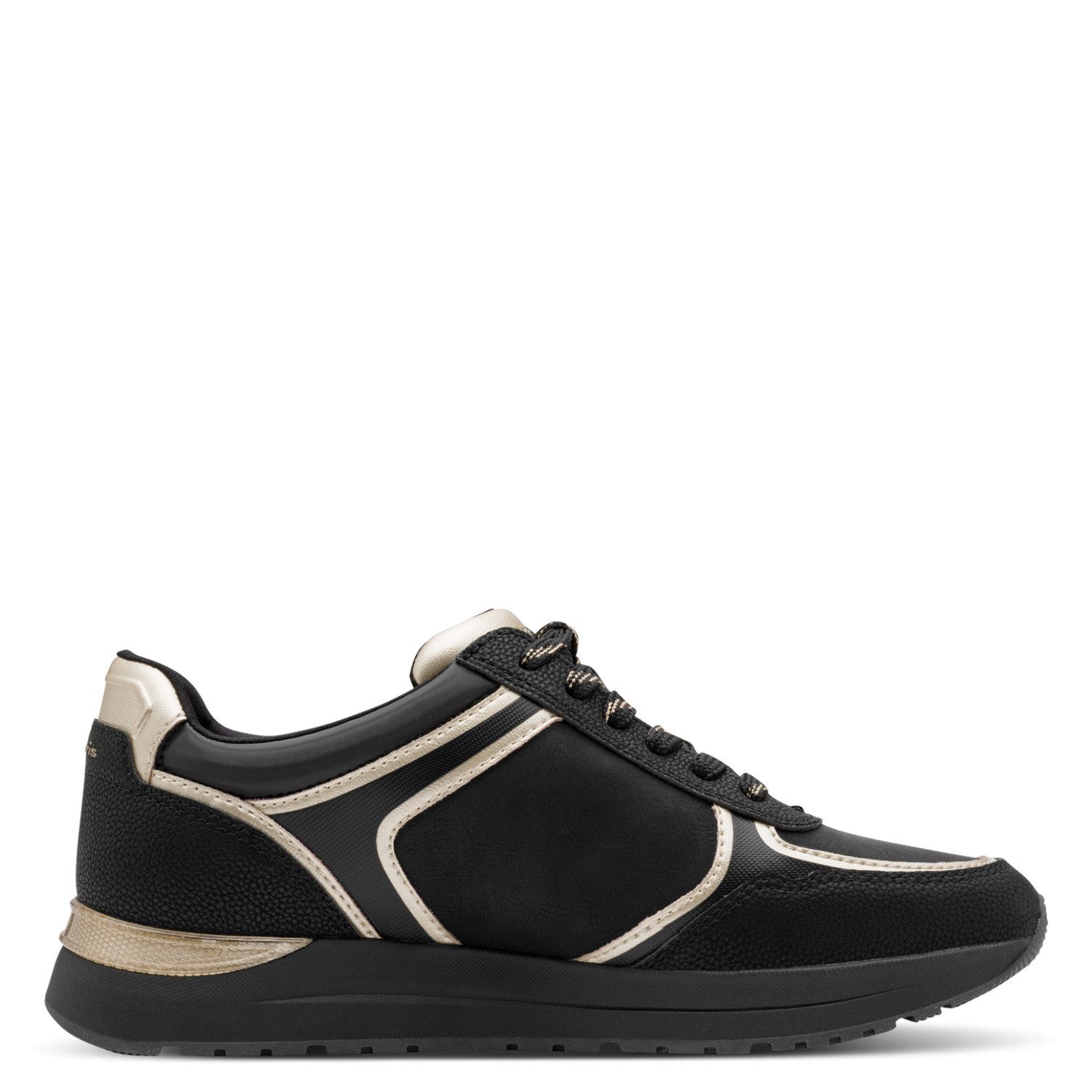 Tamaris Plateausneaker Freizeitschuh, Halbschuh, Schnürer mit Kontrastbesätzen und Ziernähten