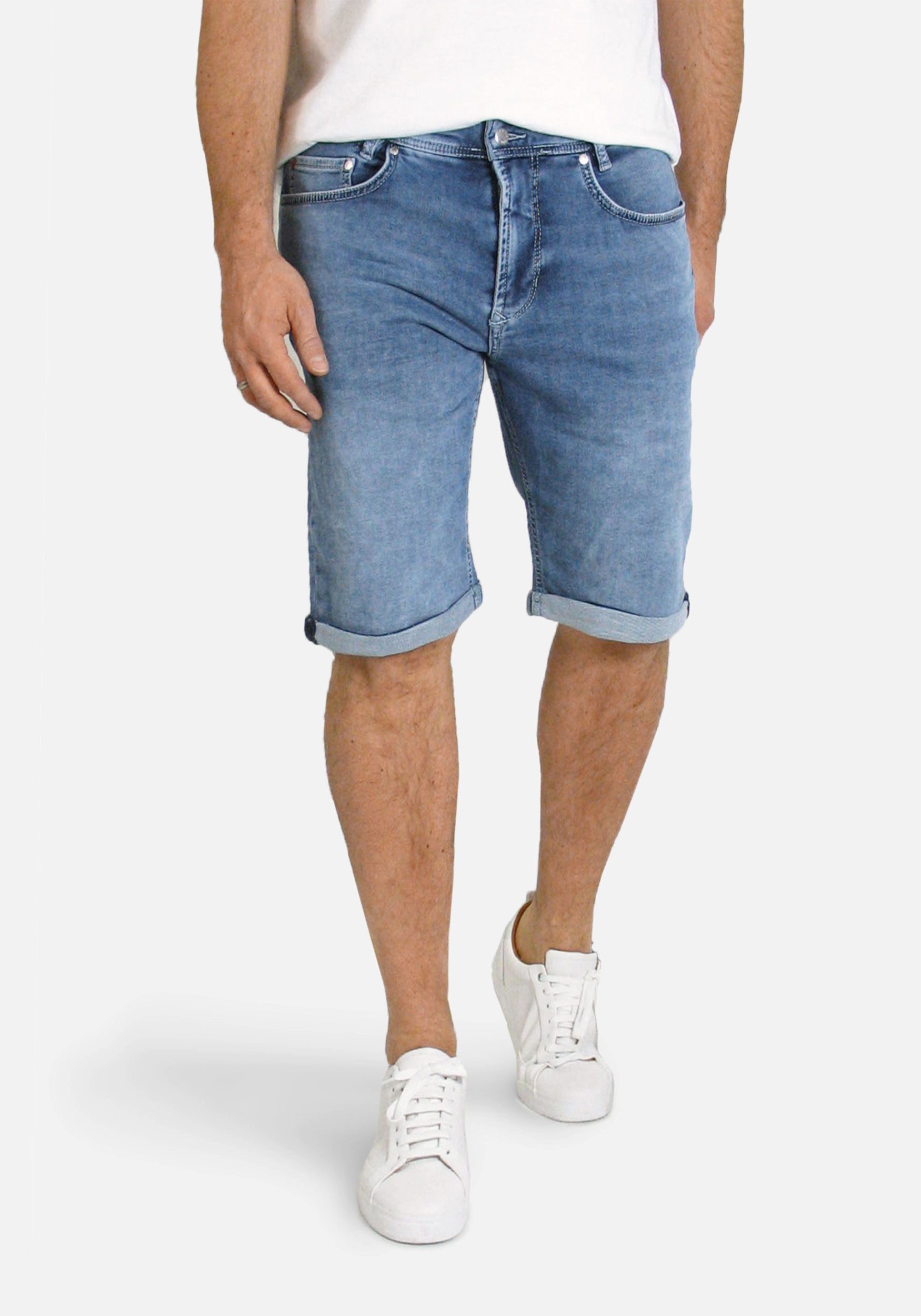 MAC Jeansshorts Jog'n Bermuda softer Sweat-Denim, elastisch und bequem