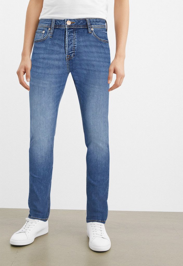 Jack & Jones Slim-fit-Jeans JJIGLENN mit Used-Look und Stretchkomfort Abriebeffekte, modisch, slim fit, Baumwollmischung