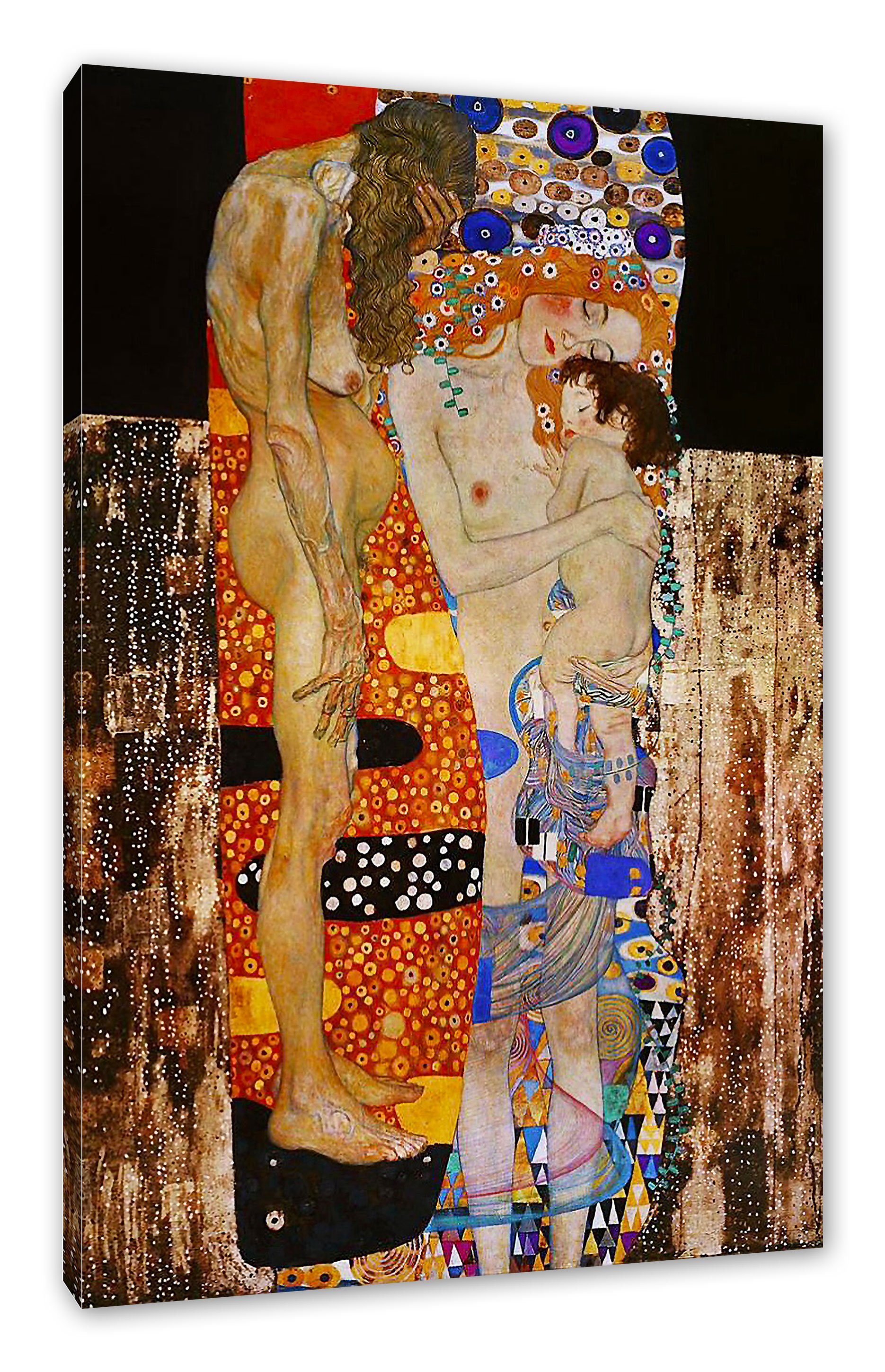 Pixxprint Leinwandbild Gustav Klimt - Die drei Lebensalter einer Frau, Gust günstig online kaufen
