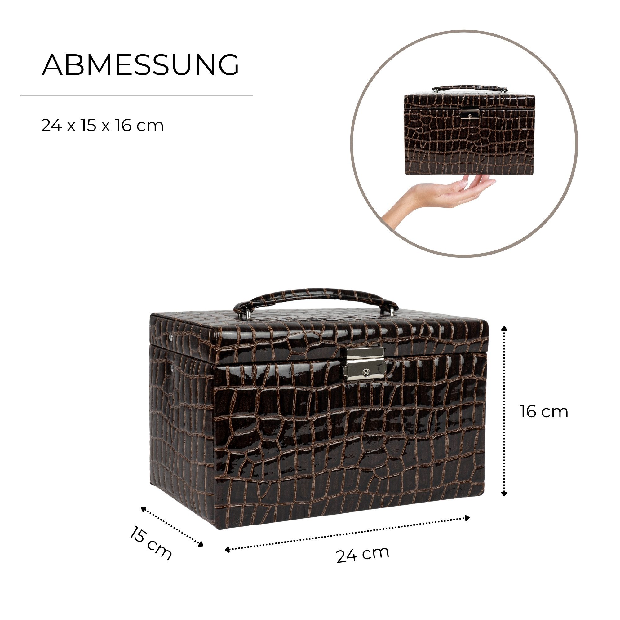 Friedrich23 Schmuckkasten Jolie 2.0 Kroko-Optik günstig online kaufen