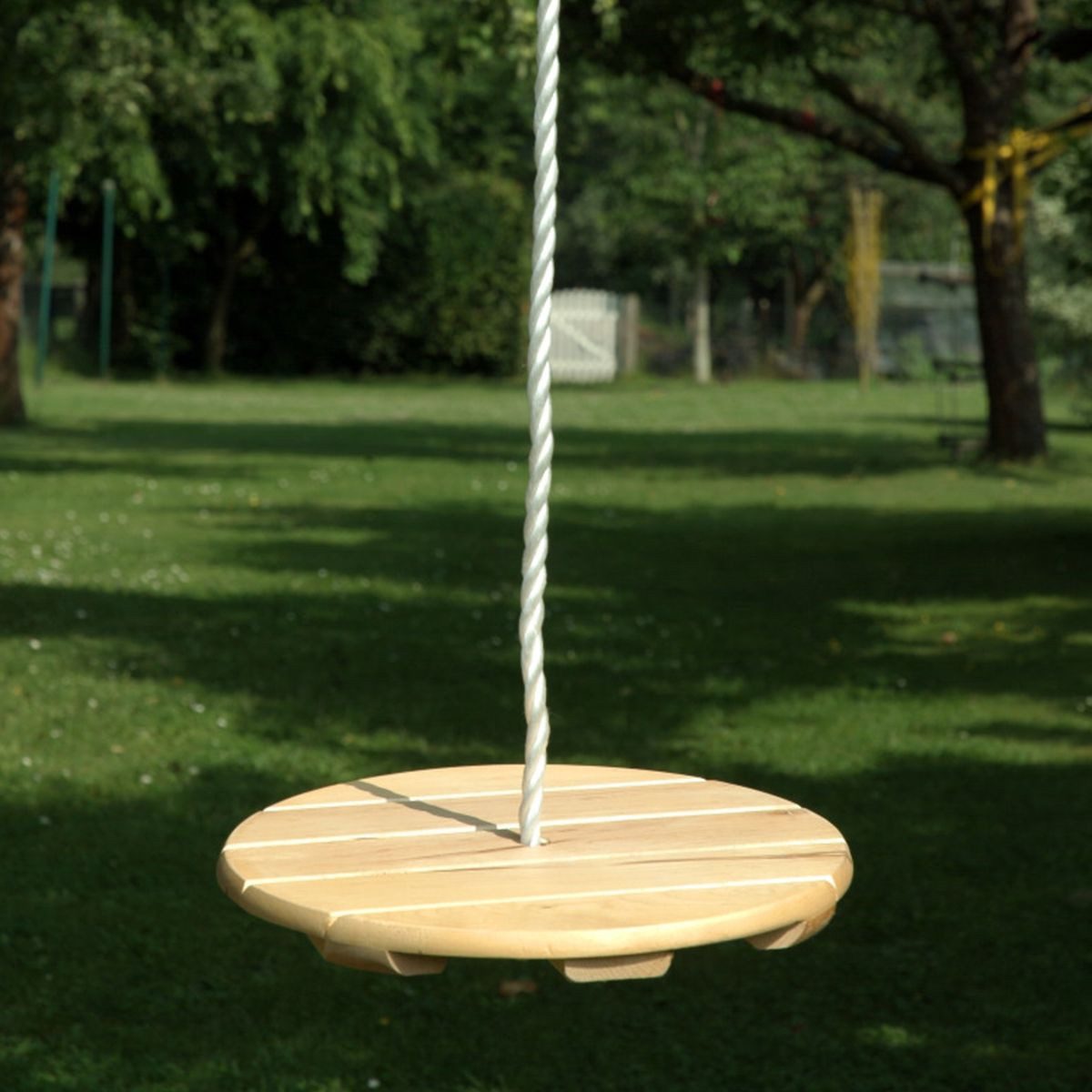 CONACORD Einzelschaukel Tellerschaukel aus Holz, längenverstellbar, platzsparend, längenverstellbar