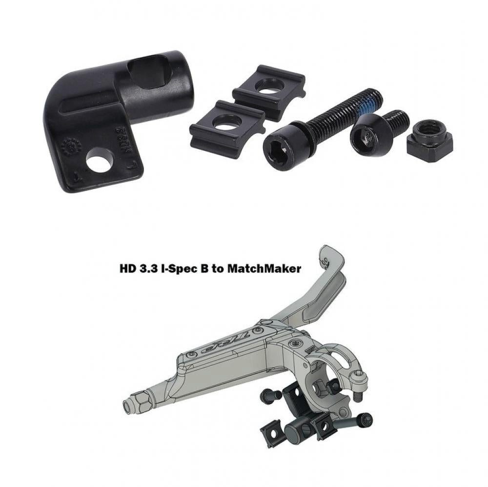 TRP Scheibenbremse TRP Adapter Brems- zu Shifter-/Dropperhebel Schwarz - I-Spec II Kompat
