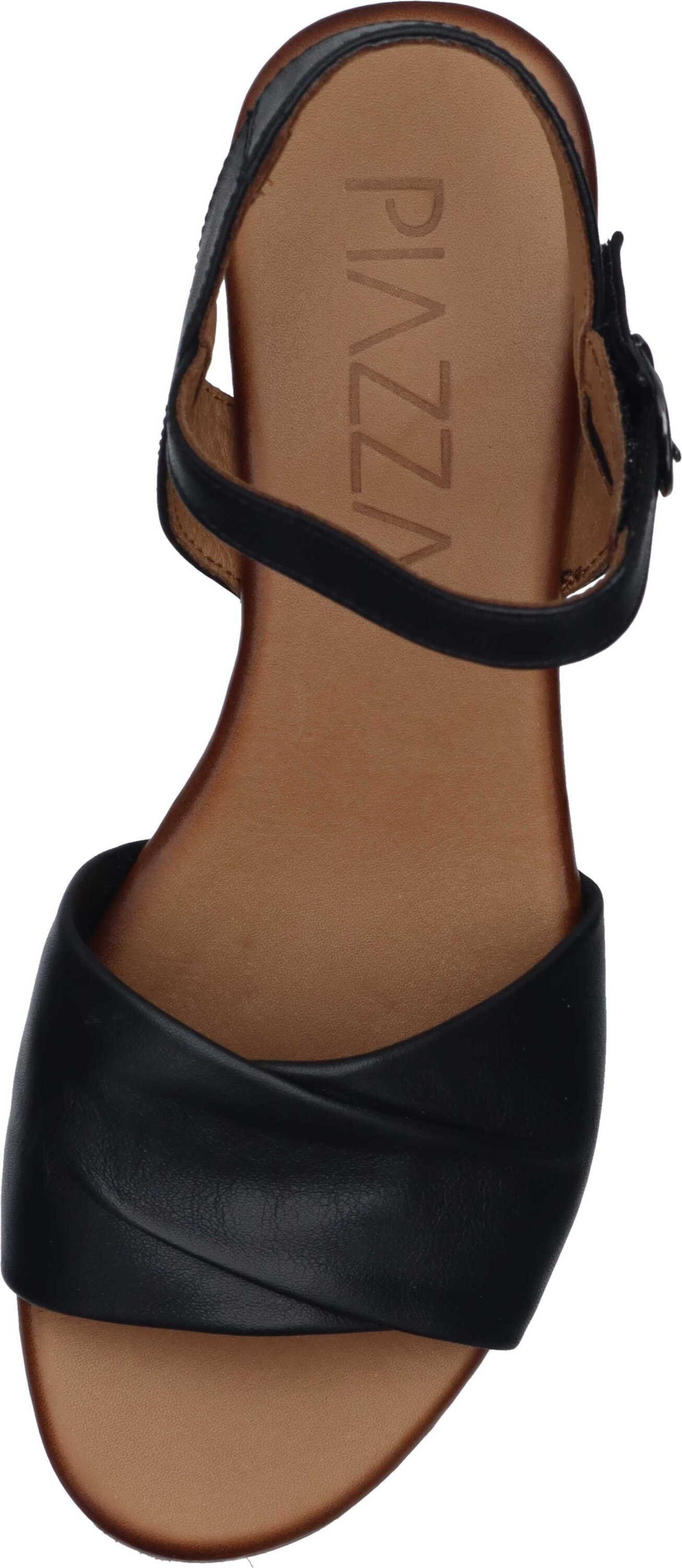 echtem schwarz Sandalen Sandalette Piazza aus Leder