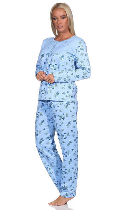 EloModa Pyjama Damen Winter Pyjama Thermo zweiteiliger Schlafanzug, Gr. M L XL 2XL (2 tlg)