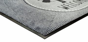 Fußmatte Herr Just, Welcome, wash+dry by Kleen-Tex, rechteckig, Höhe: 9 mm, Schmutzfangmatte, Motiv Hund, mit Spruch, rutschhemmend