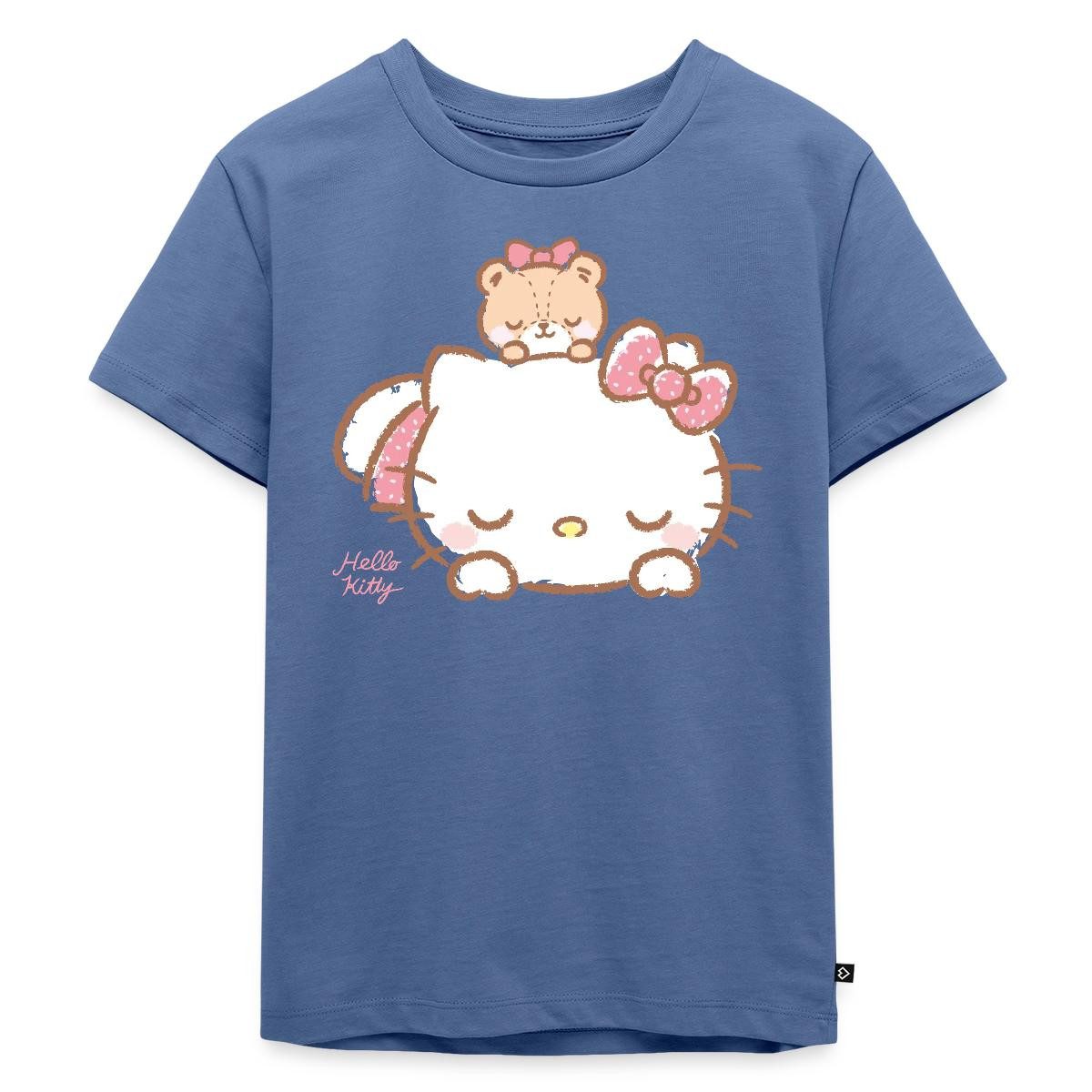 T-Shirt Hello Kitty Mit Teddy Auf Dem Rücken Kinder Premium T-Shirt