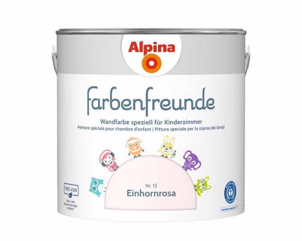 Alpina Wand- und Deckenfarbe 2,5 Liter Farbenfreunde Einhornrosa No. 13