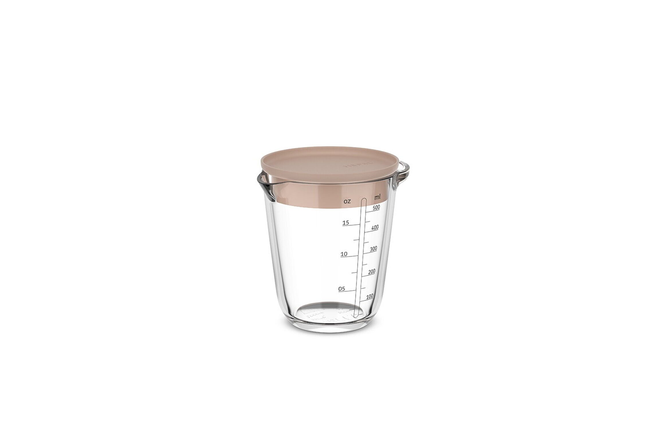 Mepal Ersatzscherkopf Mepal Messbecher Chef It Glas 500 ml mit Deckel Chalk