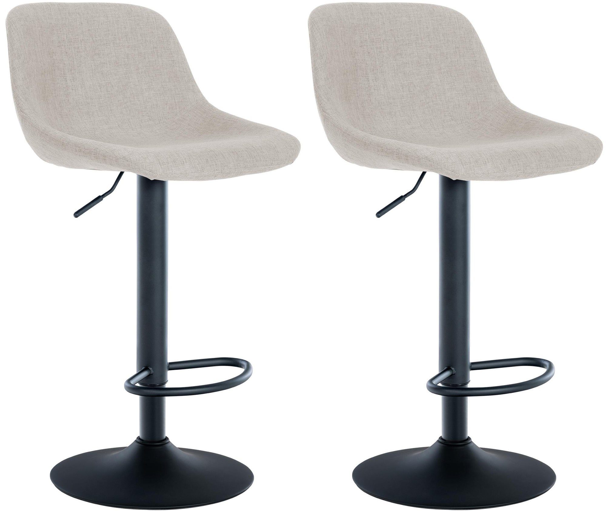 CLP Barhocker Loft (2er Set, 2 St., 2er), Bezug aus Samt, Stoff oder Kunstleder