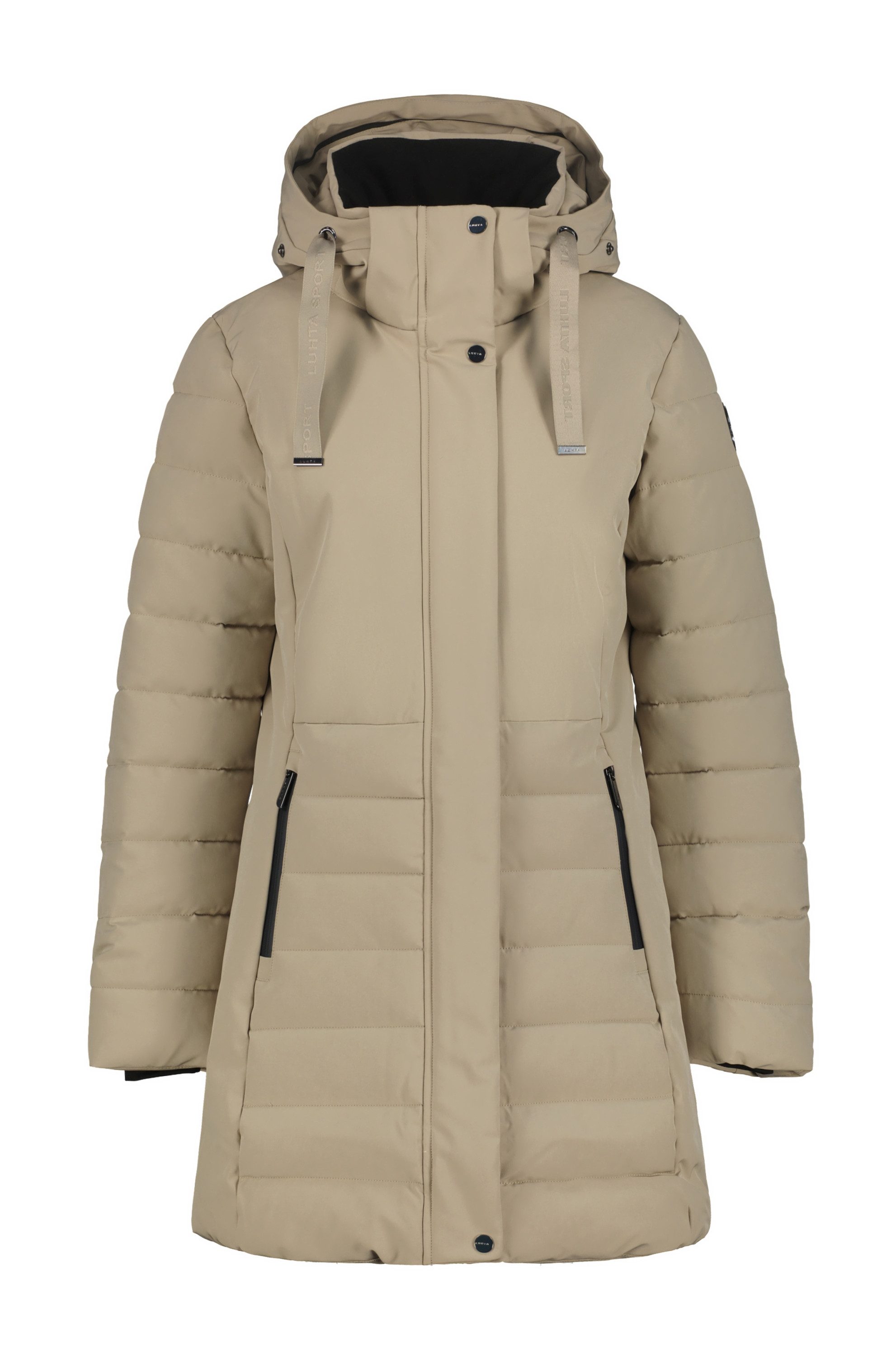 Luhta Winterjacke Mantel Damen Haukkala Kapuze beige