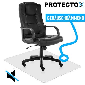 MAVURA Bodenschutzmatte PROTECTOX Bürostuhl Unterlage Transparent Fußbodenschutz, Stuhlmatte Antirutsch & Kratzfest 90x130cm