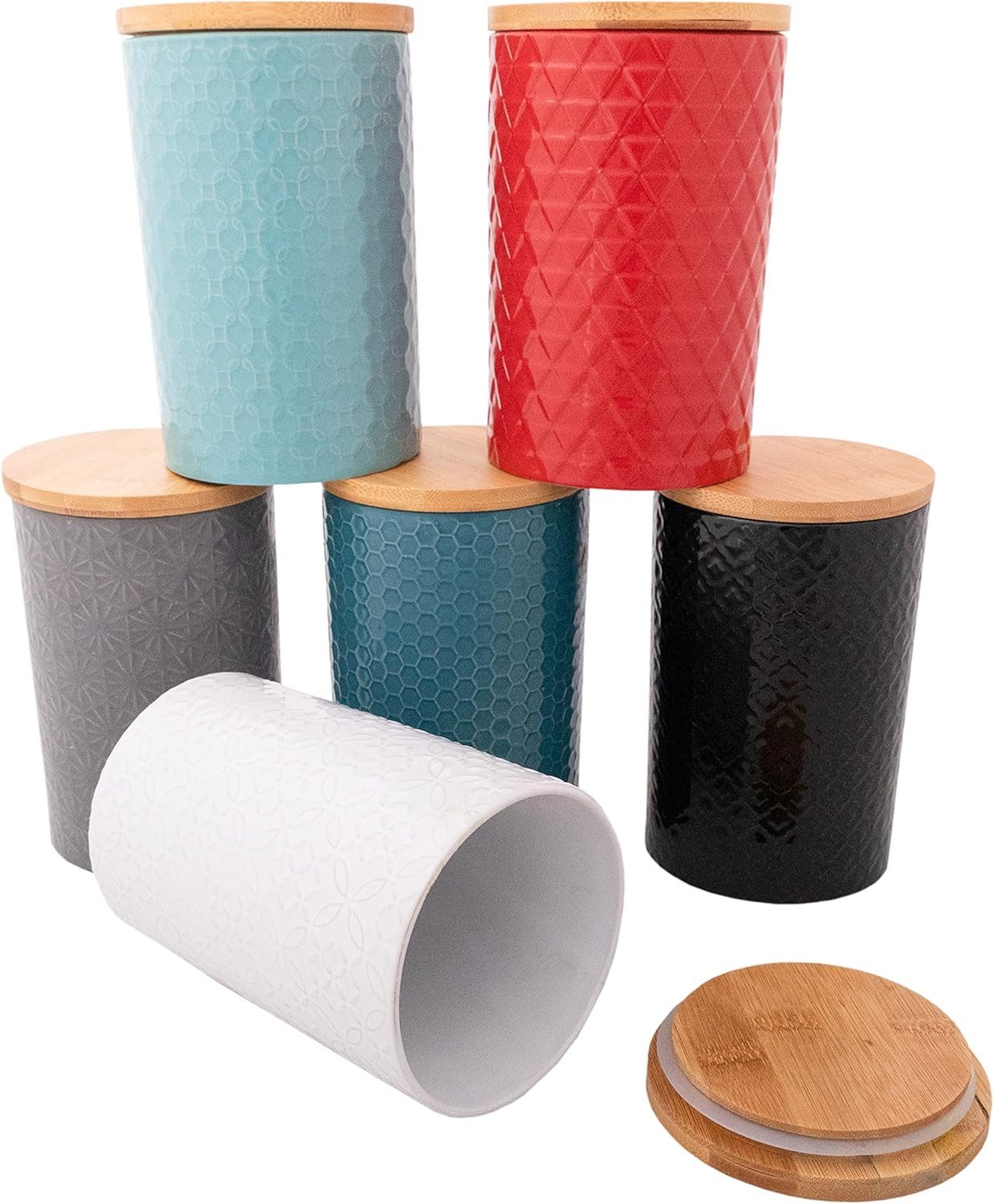 Riyashop Haushaltshobel 6er Set Vorratsdose Set INARI Vorratsbehälter mit Deckel Frischhalte